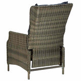 3 Piece Garden Dining Set Dark Brown - 45-Degree Angle