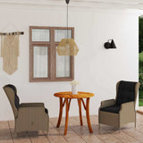 3 Piece Garden Dining Set Dark Brown