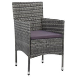 5 Piece Garden Dining Set Grey