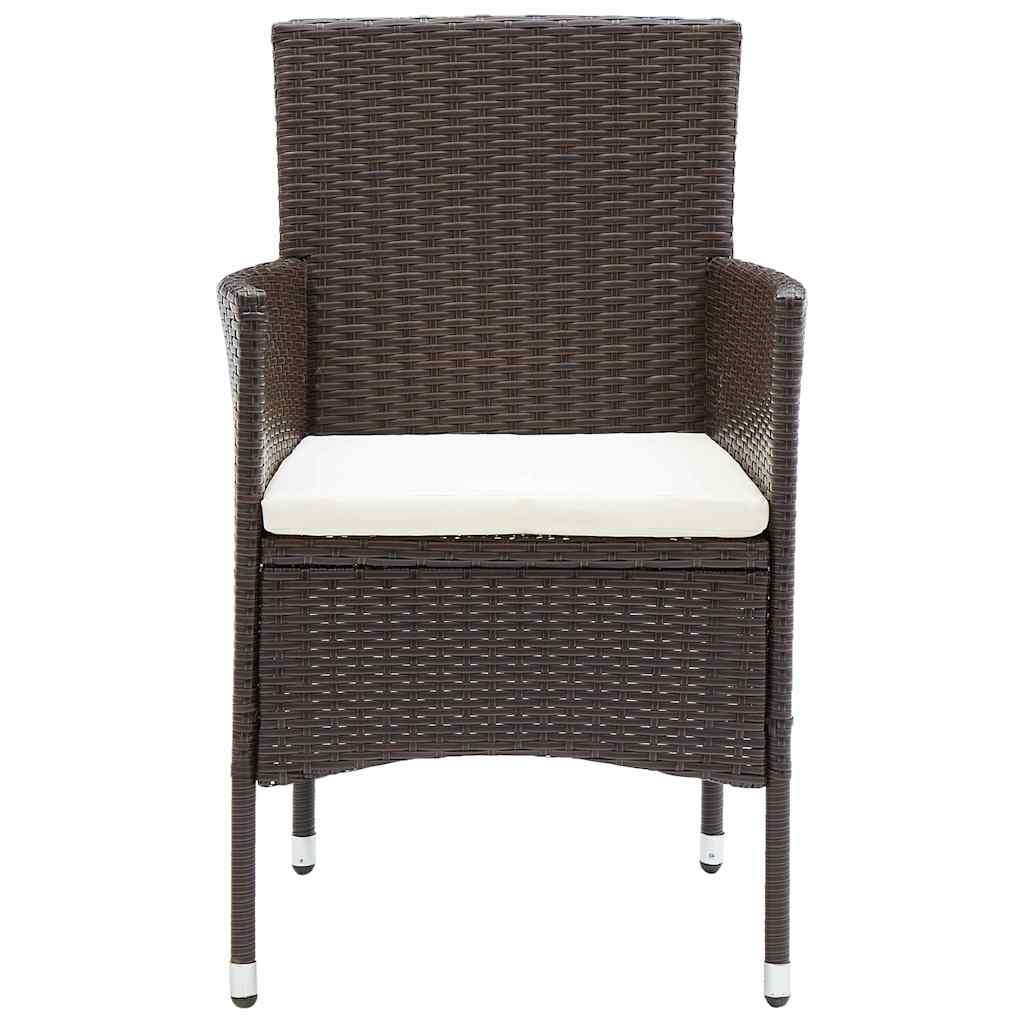5 Piece Garden Dining Set Brown