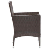 5 Piece Garden Dining Set Brown