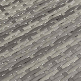5 Piece Garden Dining Set Grey - Close-Up Angle