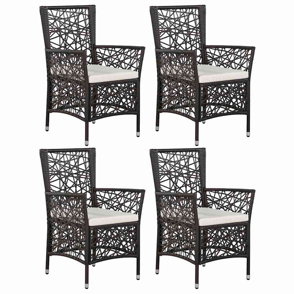 5 Piece Garden Dining Set Brown