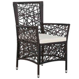 5 Piece Garden Dining Set Brown - Extra Image