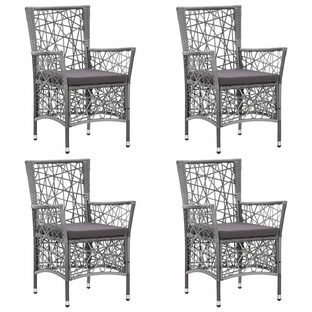 5 Piece Garden Dining Set Grey