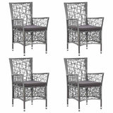 5 Piece Garden Dining Set Grey