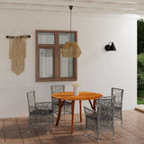 5 Piece Garden Dining Set Grey