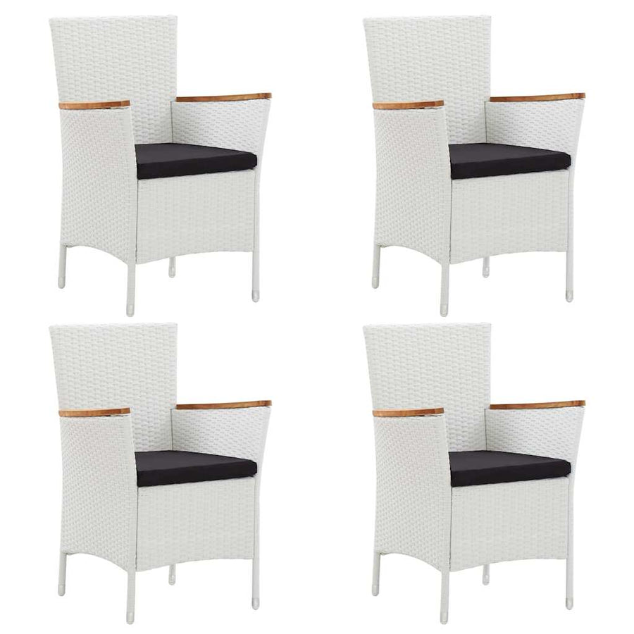 5 Piece Garden Dining Set White