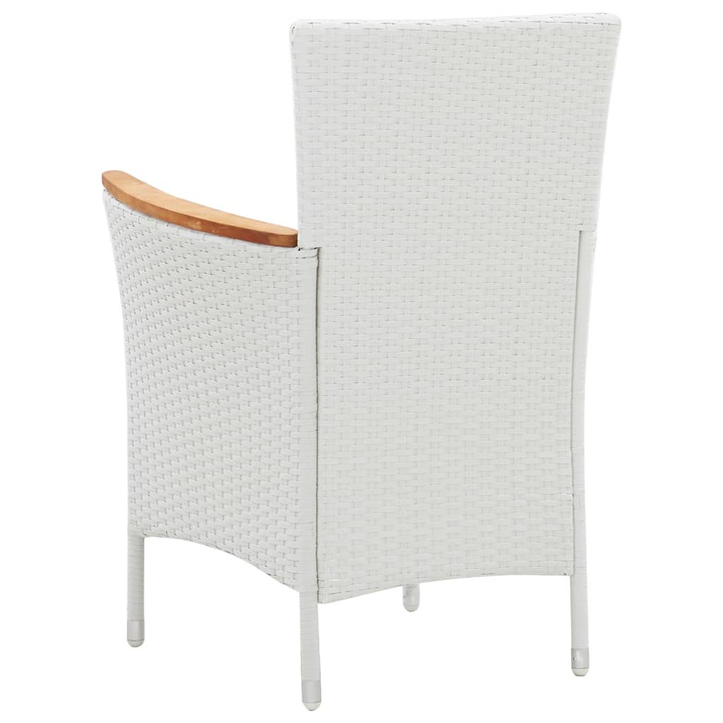 5 Piece Garden Dining Set White
