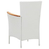 5 Piece Garden Dining Set White - 45-Degree Angle