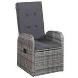 5 Piece Garden Dining Set Grey - Side View