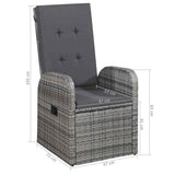 5 Piece Garden Dining Set Grey - Extra Image