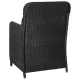 5 Piece Garden Dining Set Black