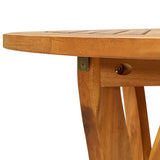 5 Piece Garden Dining Set Brown