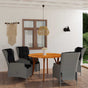 5 Piece Garden Dining Set Light Grey