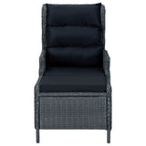 5 Piece Garden Dining Set Dark Grey - Top-Down View