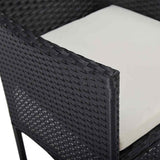 5 Piece Garden Dining Set Black