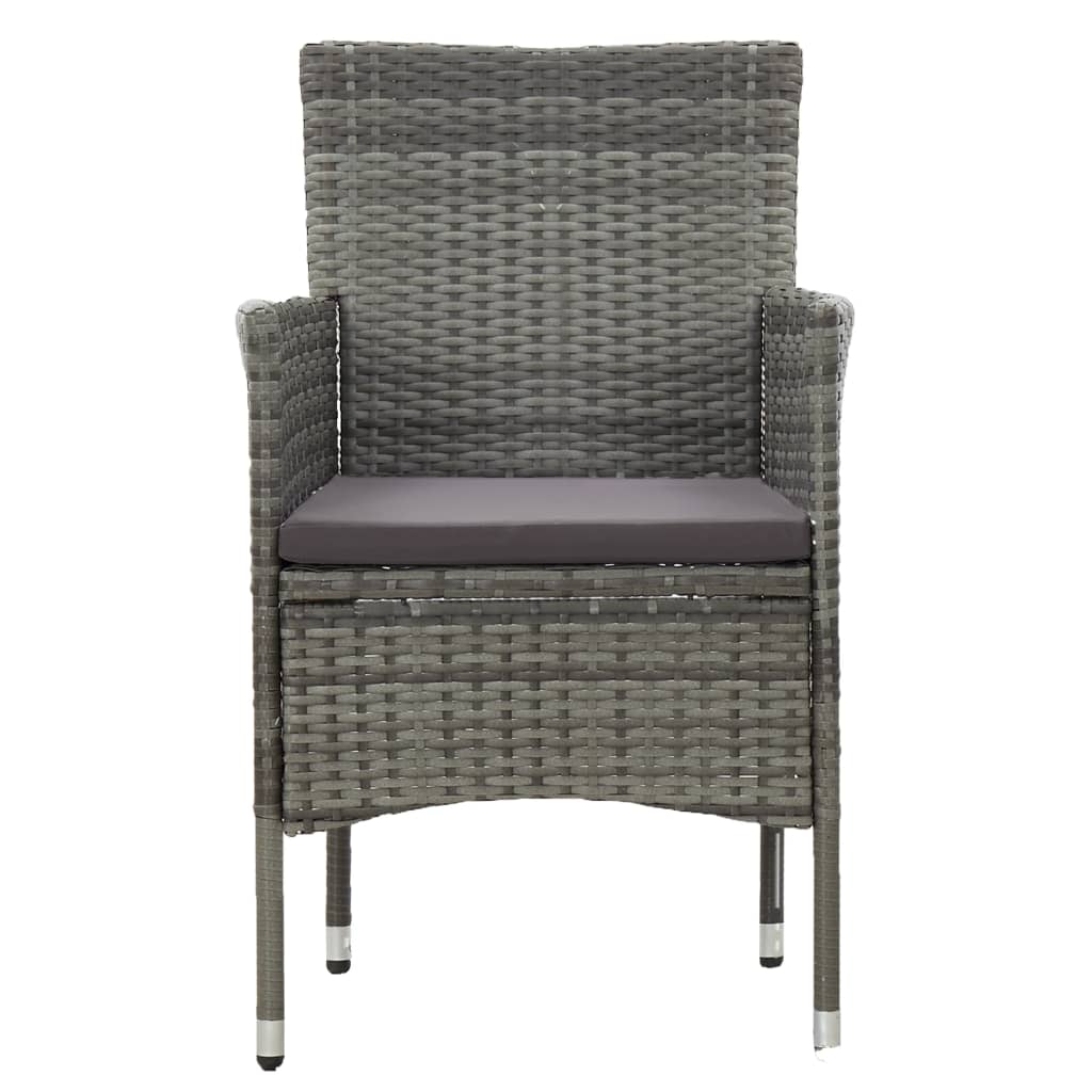 5 Piece Garden Dining Set Grey