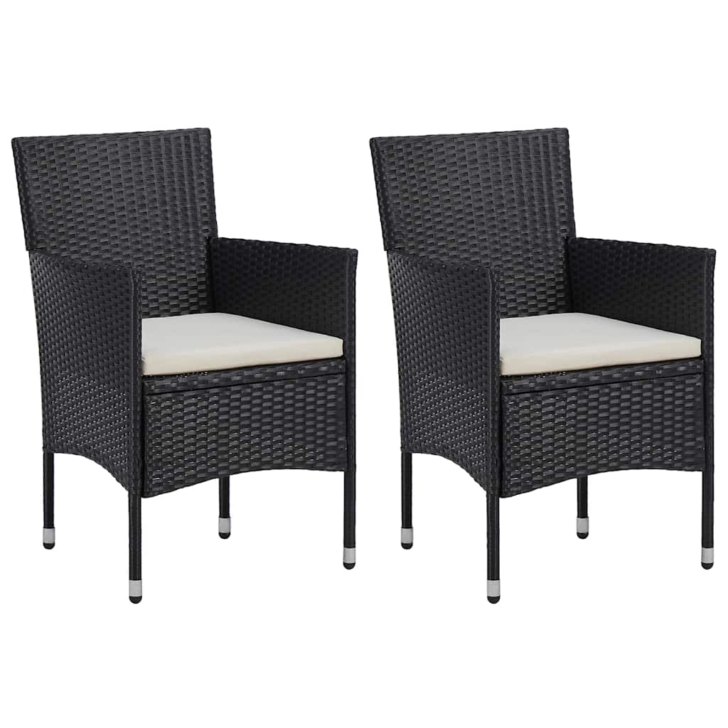 5 Piece Garden Dining Set Black