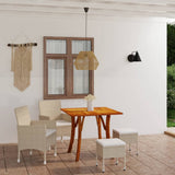 5 Piece Garden Dining Set Beige