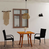 3 Piece Garden Dining Set Black