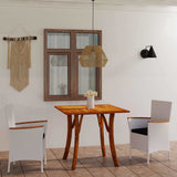3 Piece Garden Dining Set White