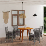 5 Piece Garden Dining Set Grey