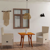 3 Piece Garden Dining Set Beige