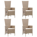 5 Piece Garden Dining Set Beige
