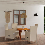 5 Piece Garden Dining Set Beige