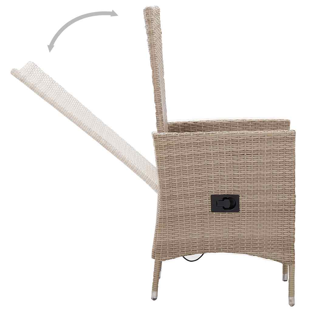 5 Piece Garden Dining Set Beige