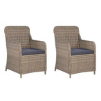 3 Piece Garden Dining Set Brown