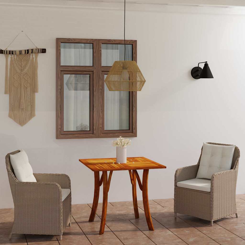 3 Piece Garden Dining Set Brown