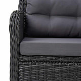 3 Piece Garden Dining Set Black - Extra Image