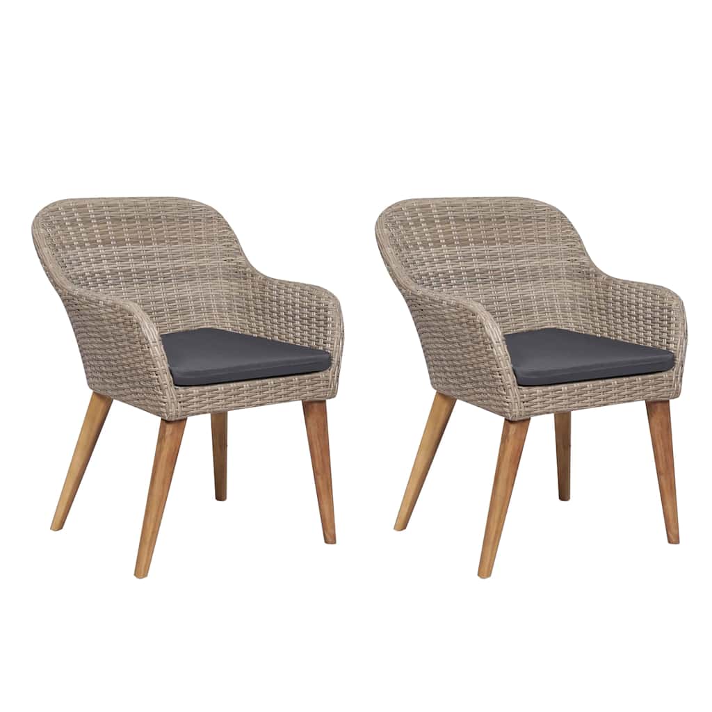 3 Piece Garden Dining Set Brown