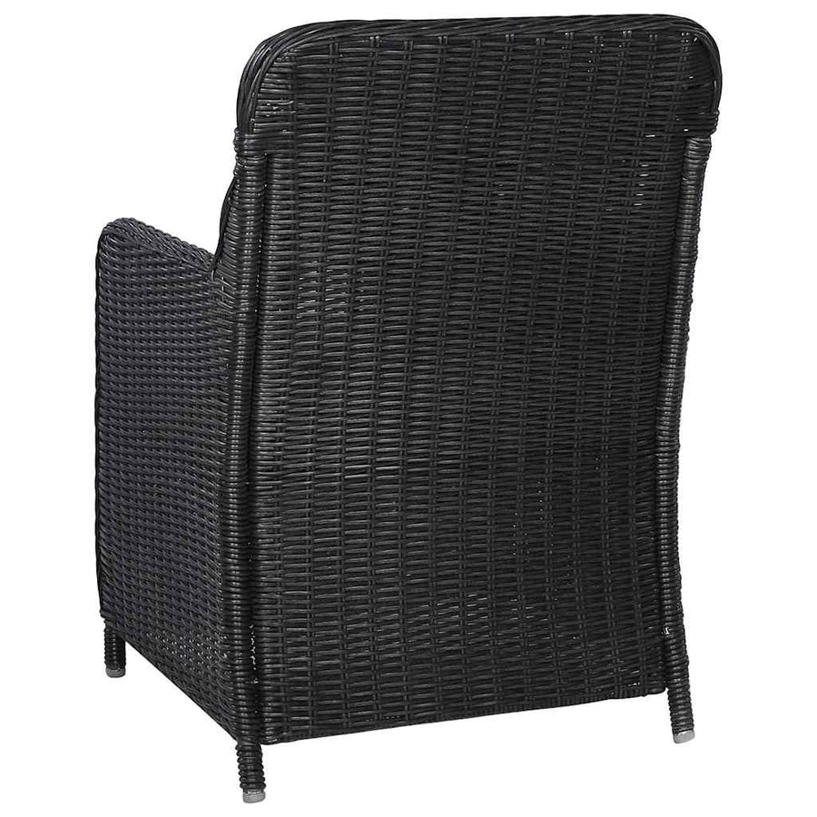 5 Piece Garden Dining Set Black