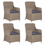 5 Piece Garden Dining Set Brown