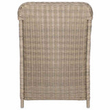 5 Piece Garden Dining Set Brown - Close-Up Angle