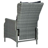 3 Piece Garden Dining Set Light Grey - Close-Up Angle