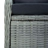 3 Piece Garden Dining Set Light Grey - Extra Image