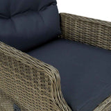 3 Piece Garden Dining Set Brown - Extra Image