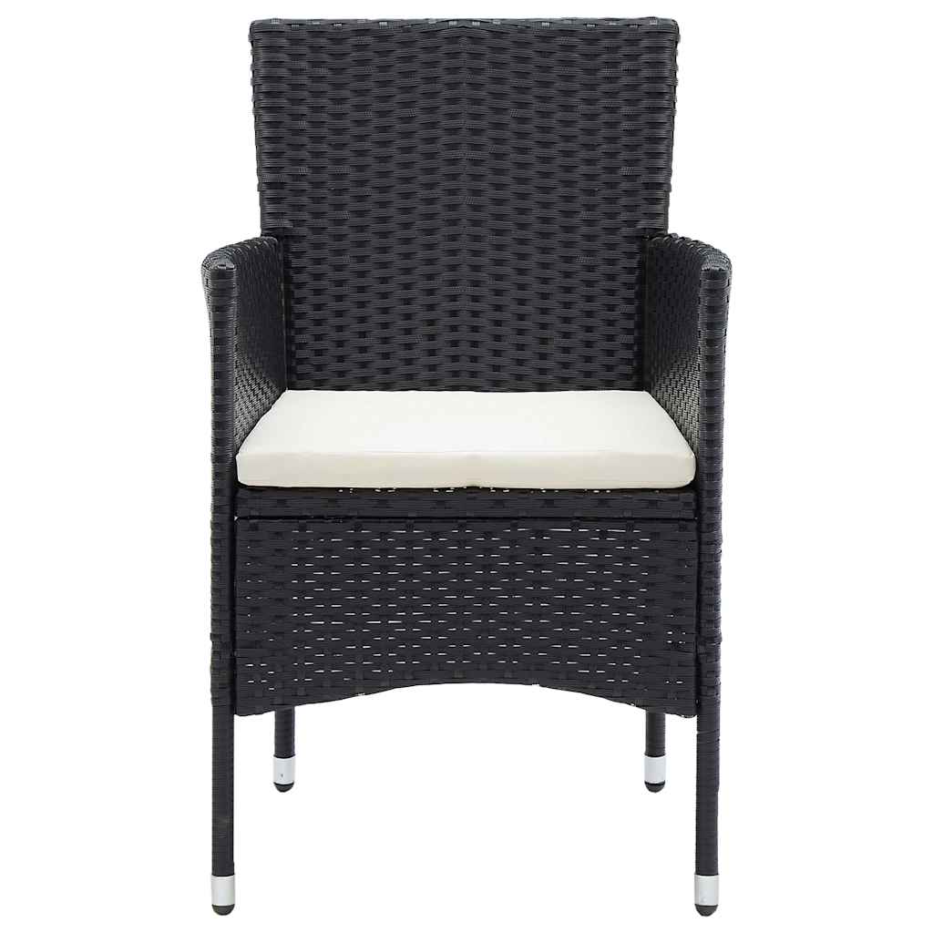 5 Piece Garden Dining Set Black