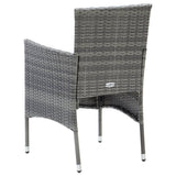 5 Piece Garden Dining Set Grey - Extra Image