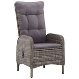 5 Piece Garden Dining Set Grey - Close-Up Angle
