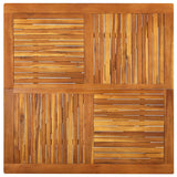 5 Piece Garden Dining Set Brown - Top-Down View