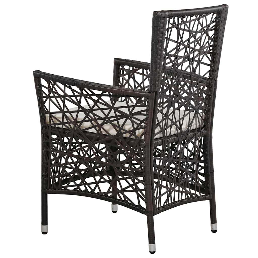 5 Piece Garden Dining Set Brown