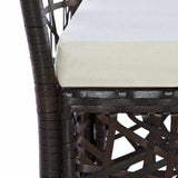 5 Piece Garden Dining Set Brown