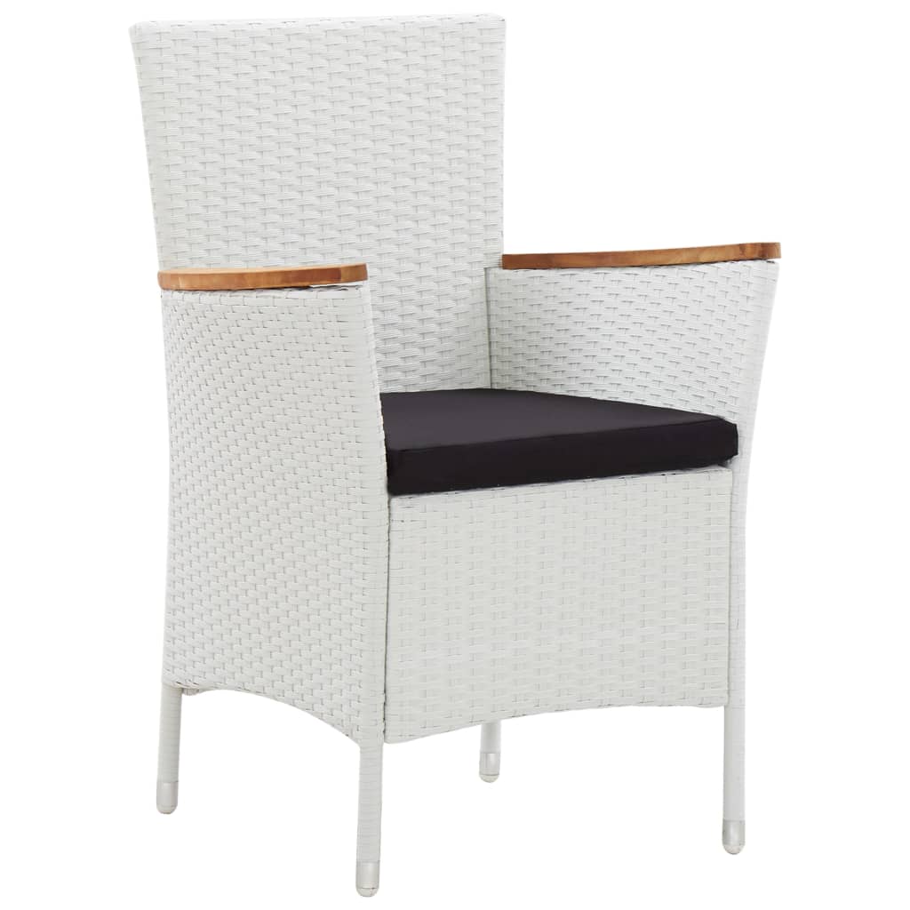 5 Piece Garden Dining Set White