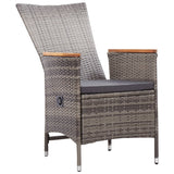 5 Piece Garden Dining Set Grey - Extra Image