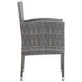5 Piece Garden Dining Set Anthracite - Low Angle